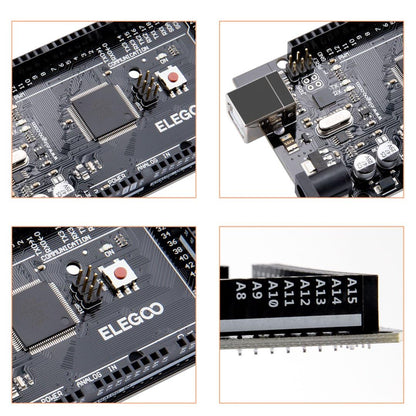 ELEGOO MEGA R3 Board ATmega 2560 + USB Cable Compatible with Arduino IDE Projects RoHS Compliant