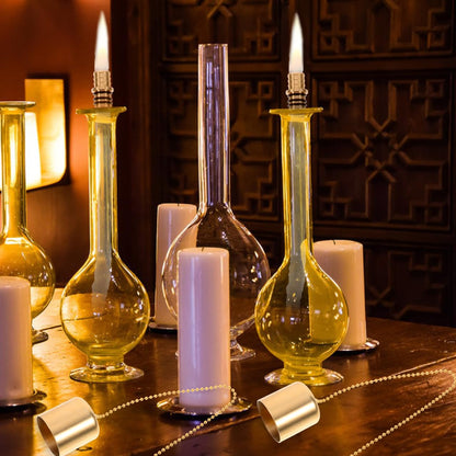 PRETYZOOM Wine Bottle Torch Kit Replacement Wicks with Torch Wick Holders and Lamp Covers 13.78 Inch for Outdoor Tiki and Garden Lantern DIY Projects