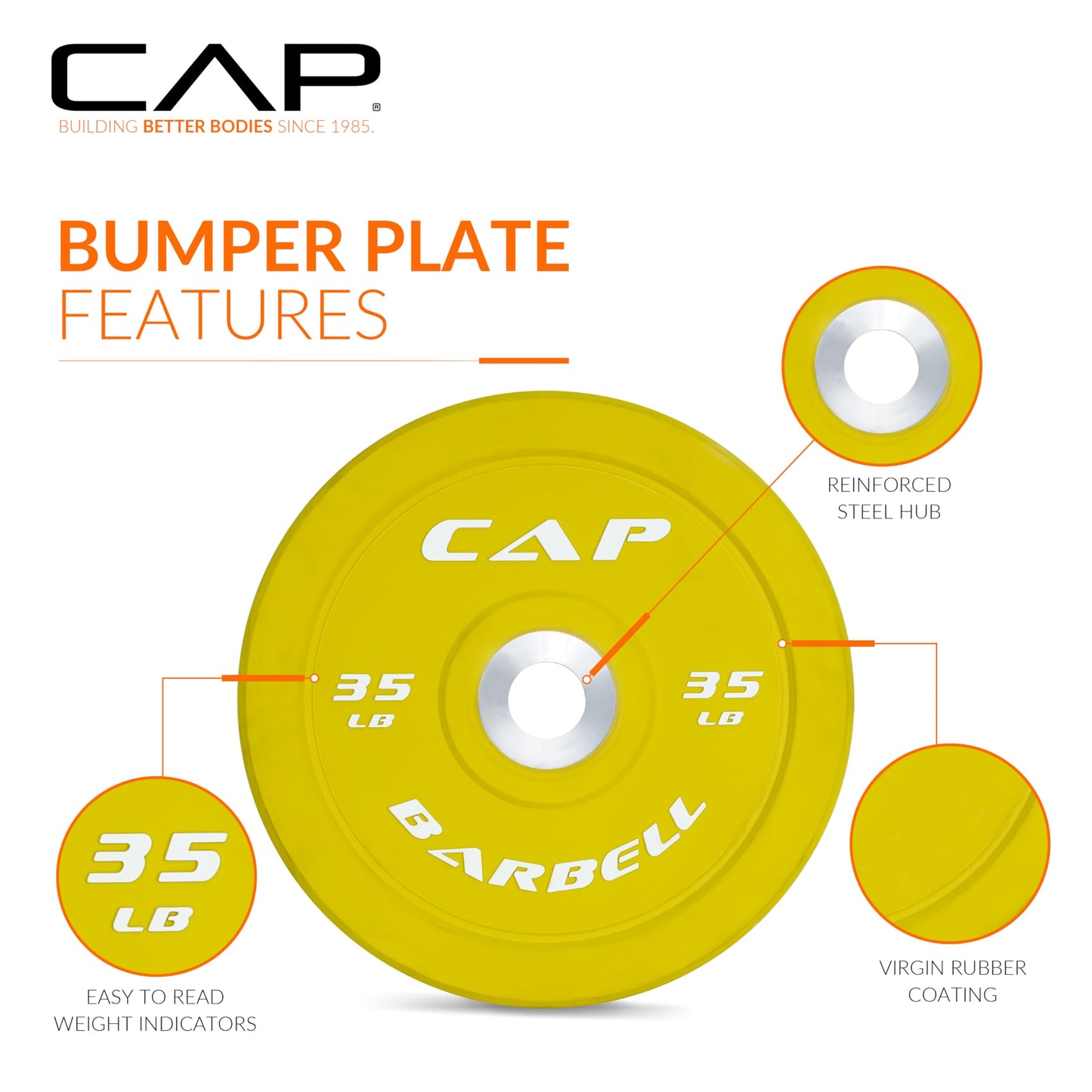 CAP Barbell 370 lb Competition Olympic Bumper Plate Set