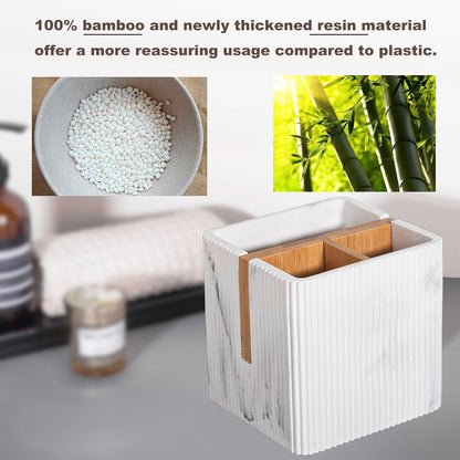 rejomiik Toothbrush Holders for Bathroom Countertop, 3 Slots Electric Toothbrush and Toothpaste Organizer