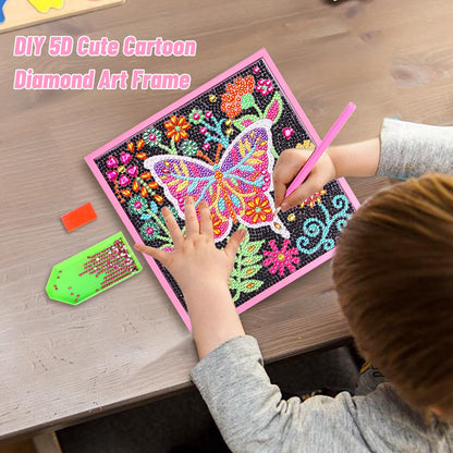 ZUYUSUT Sparkly Butterfly Diamond Art Painting Kits with Wooden Frame Arts and Crafts Art Mosaic Gem