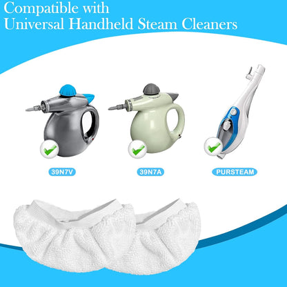 4 Pack Steam Cleaner Accessories for Most Handheld Steam Cleaner - Microfiber Cloths Cover Compatible with Bissell
