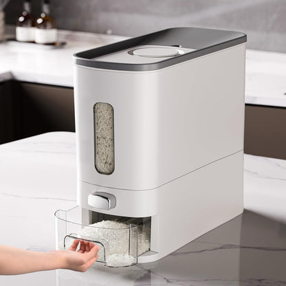 12 Lbs,Large IEEK Rice Dispenser Cereal Dry Food Storage Containers Rice Storage Container Sealed Moisture Proof