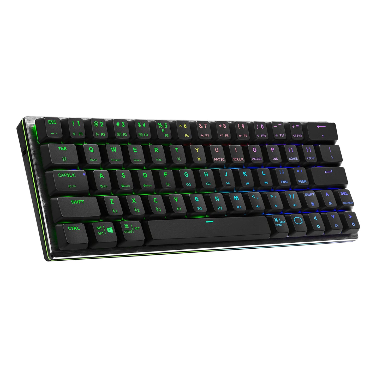 Cooler Master SK622 60% Wireless Bluetooth Space Gray Mechanical Low Profile Gaming Keyboard, Click Blue Switches, Customizable RGB, Ergonomic Design, Mac/Windows, QWERTY (SK-622-GKTL1-US)