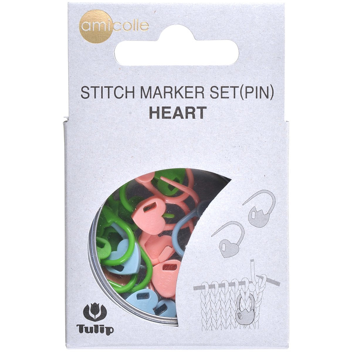 Tulip Needle Company AC-033E Stitch Marker Set 15/Pkg-Heart