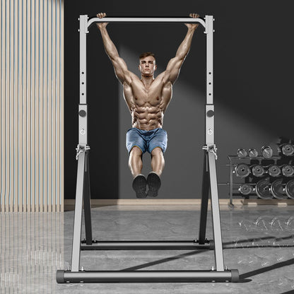 Freestanding Pull Up Bar Foldable Power Tower Dip Station Adjustable Dip Bar Strength Training Equipment For Home Gym Support 1100lbs Black