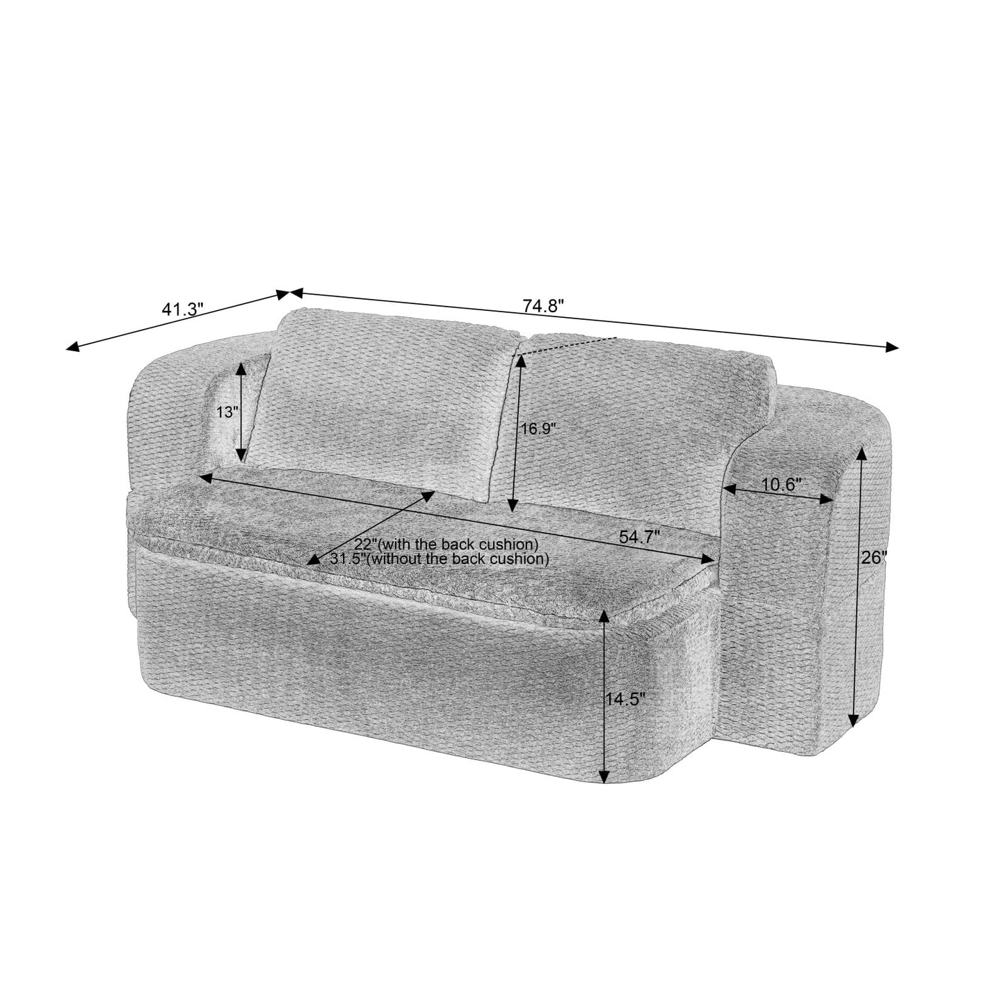 Trygoal 74.8" Convertible Futon Sofa Bed, Foldable Floor Couch with Pocket Spring & Foam, Compression Packed Sleeper Sofa with Cushion Blanket, Lazy Couch for Living Room Bedroom Apartment, Cream