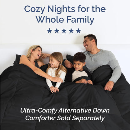 Split King Size 5-Piece Sheet Set | Comfy, Breathable & Cooling Hotel Luxury Bedding - Deep Pockets, Soft, Wrinkle-Free - Oeko-Tex Certified, Black