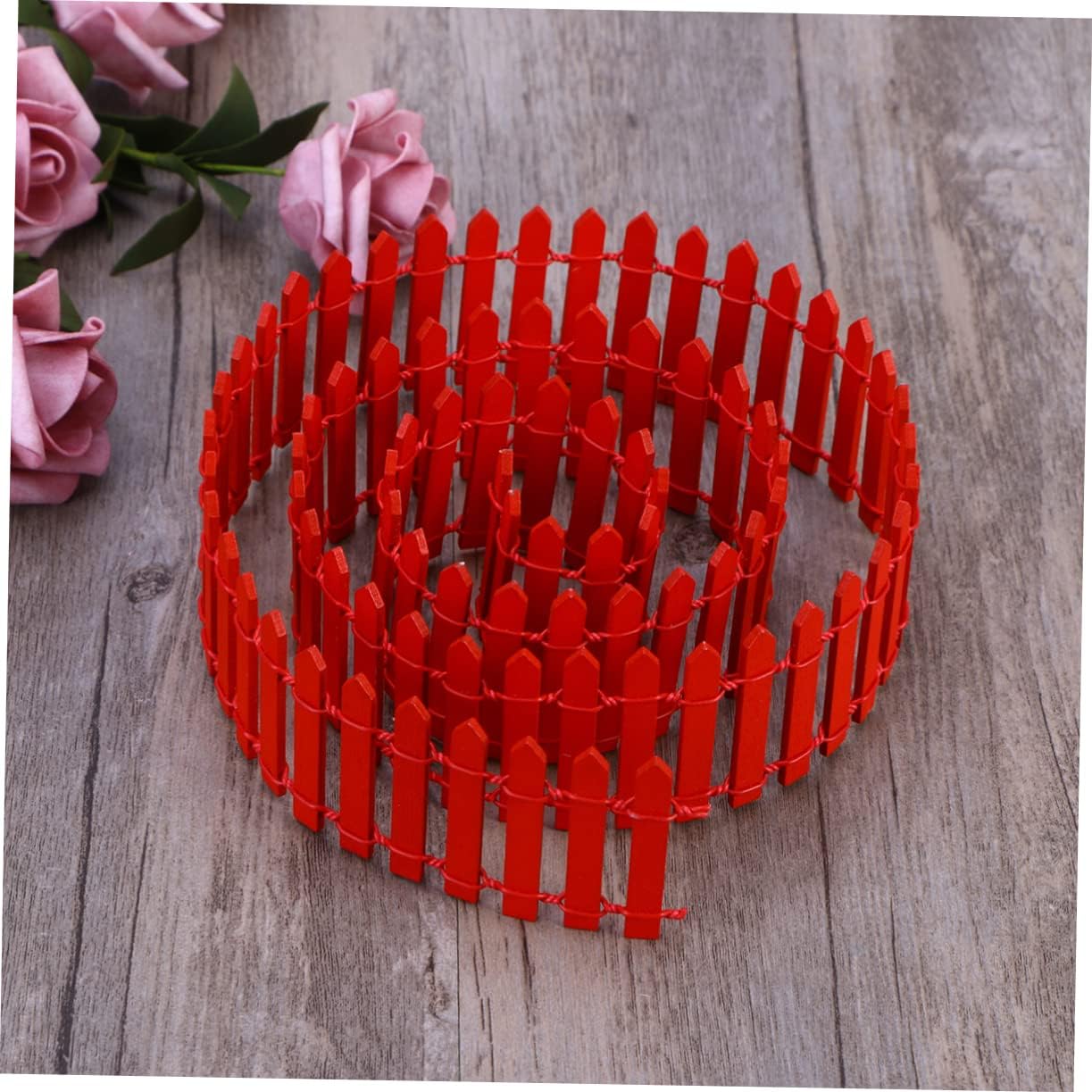 Yardwe 2pcs DIY Picket Garden Plastic Rail Fence Mini Fence for Christmas Village Trees Supplies