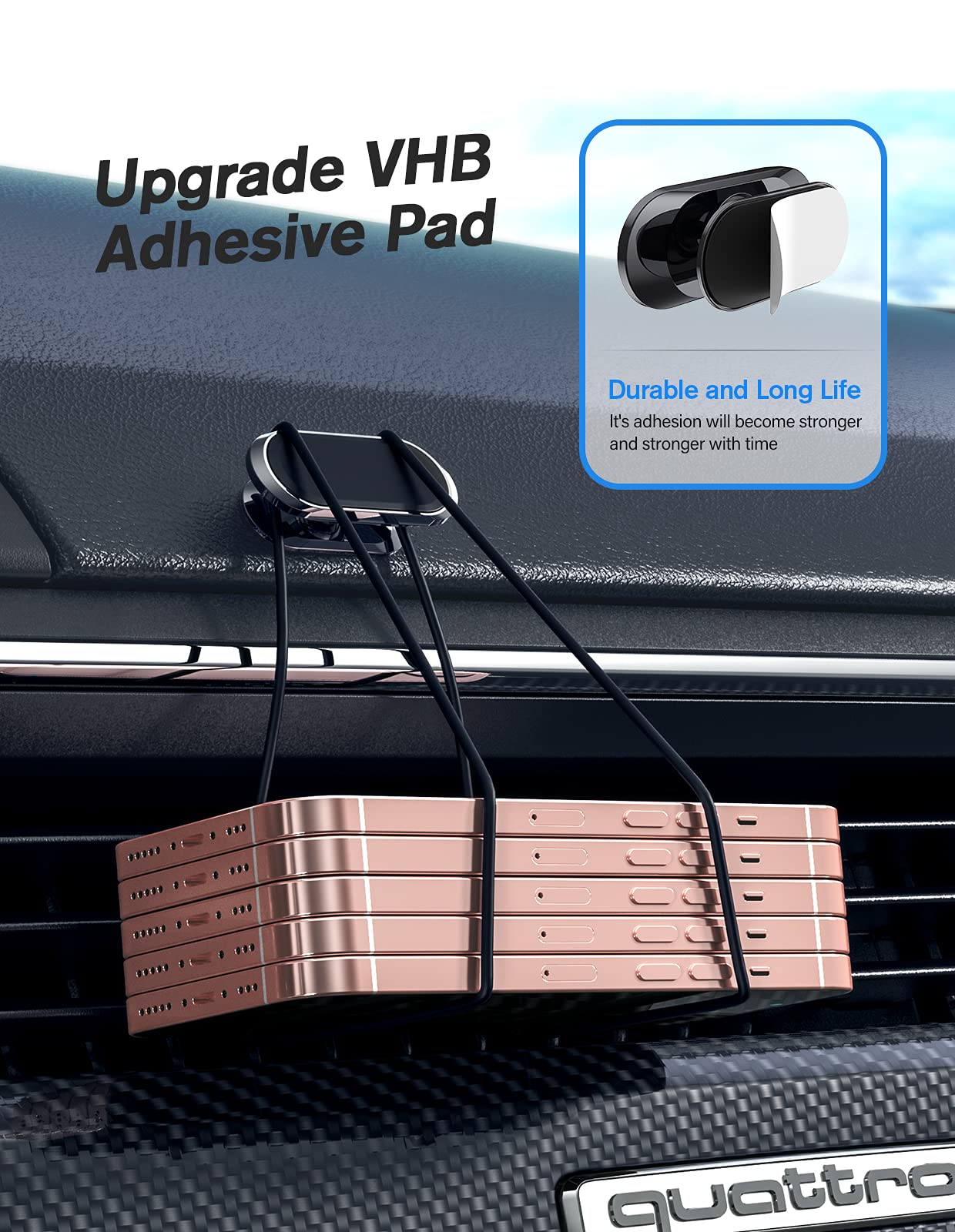 Magnetic Phone Holder for Car[2 Pack],Phone Holders for Your car [Upgrade Magnet] -360 Rotation,Car Magnet Phone Mount Compatible with All Cell Phone