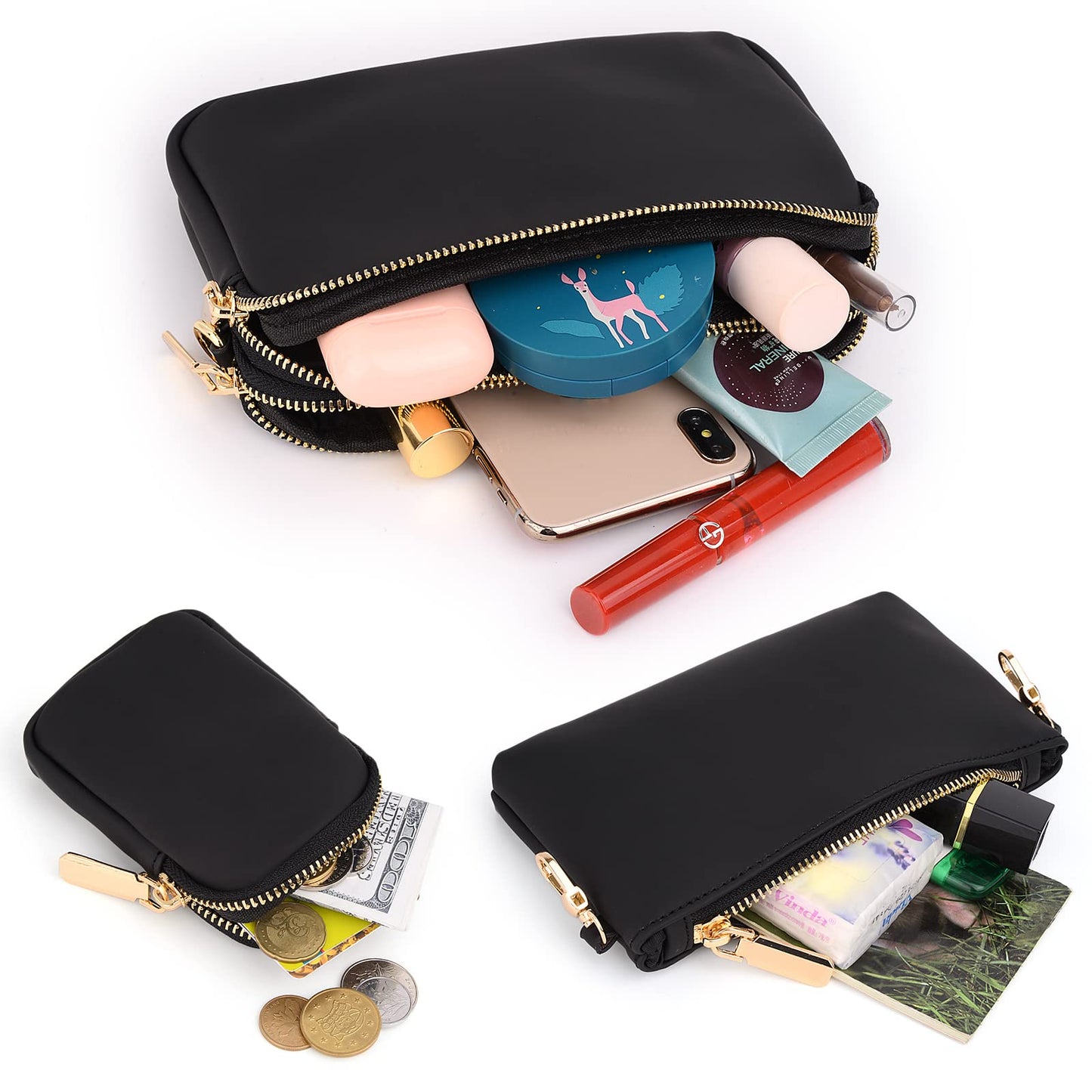 UTO Small Crossbody Bags for Women 3 in 1 Trendy Belt Purse Fashion Designer Mini Cute Sling Fanny Chest Pack