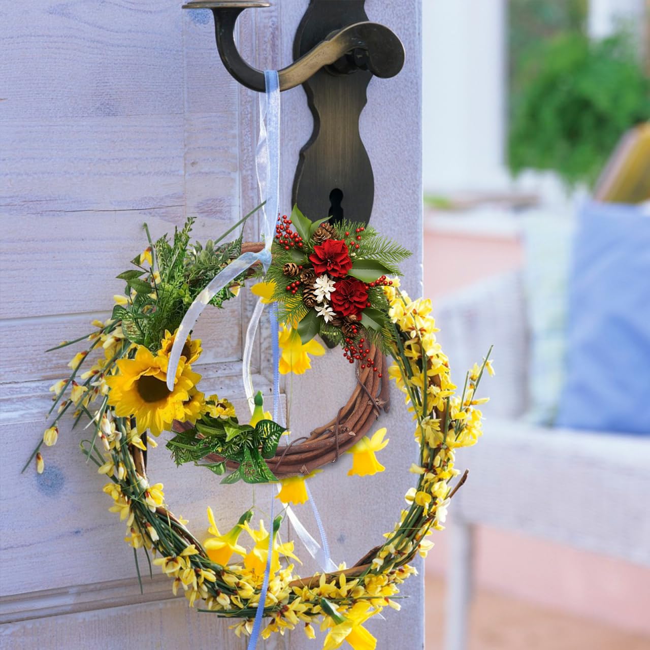 GATHINESS 10pcs Grapevine Wreath Frames, 4 Inch Rattan Form Natural Vine Wreath Frame for DIY Christmas Decor for Front Door Wedding Party Floral Dried Rattan Ring Hoop Crafts Set Brown