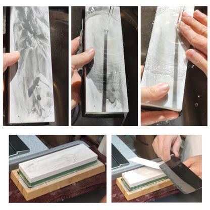 KEENBEST 1000 6000 Grit Whetstone Kitchen Knife Sharpening Stones 2 Side Water Wet Stone Sharpener Kit Japanese Wetstone Anti-Slip Base Angle Guide User Guidebook