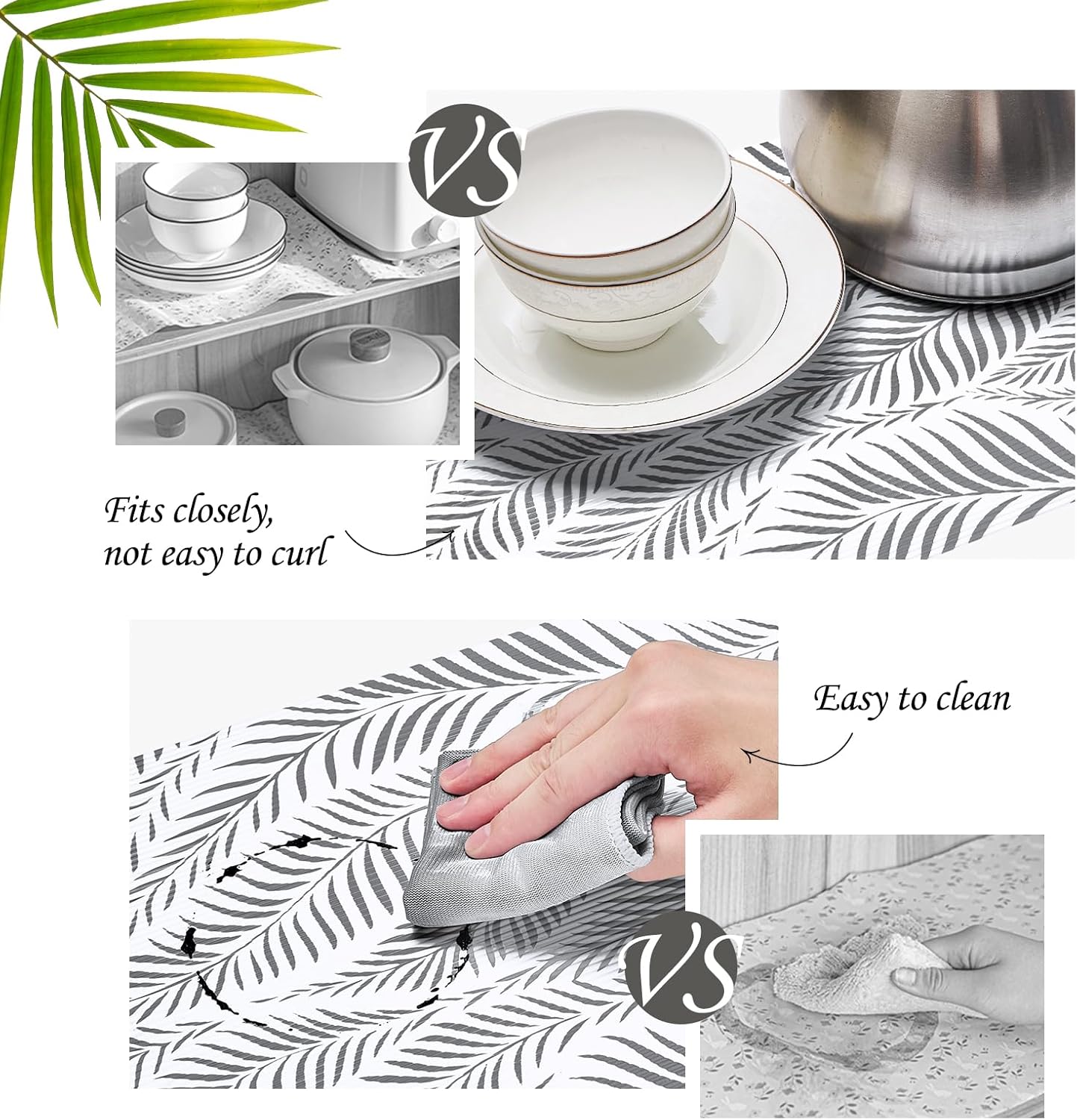 Jersow Cabinet Liner, Non Adhesive Shelf Liner 12" X 20 Ft, Waterproof Drawer Paper Liner
