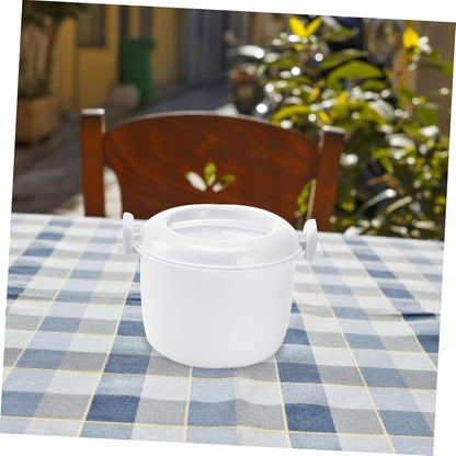 Rice Cooker Small Non-stick Pot, Microwave Rice Maker with Lid, Travel Plastic Japan Portable