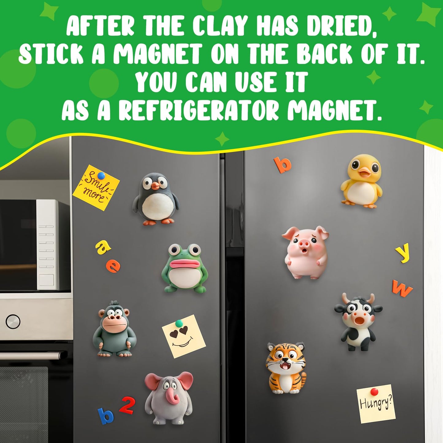 Kasfalci Air Dry Clay Kit for Kids, 12 Animals Modeling Magic Clay, Arts & Crafts for Kids Ages 8-12, Ultra Light & Soft, Safe & Non-Stick with Sculpting Tools & Tutorials, Unique Gifts for Adults