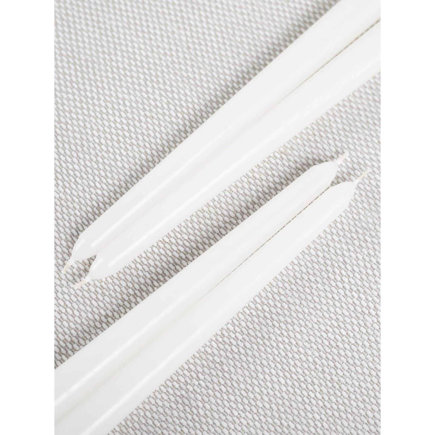 CANDWAX 8 inch White Taper Candles - Set of 12 White Candle Sticks Ideal for Christmas Decorations - Unscented Dripless Smokeless Long Burning Candlesticks - Tapered Christmas Candles for Home Decor