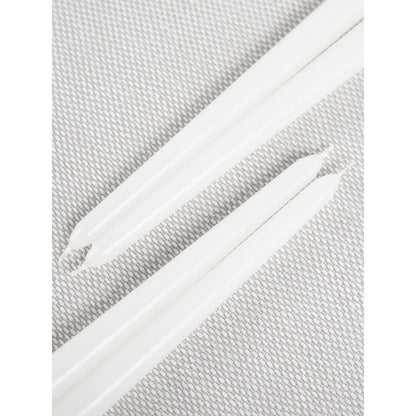 CANDWAX 8 inch White Taper Candles - Set of 12 White Candle Sticks Ideal for Christmas Decorations - Unscented Dripless Smokeless Long Burning Candlesticks - Tapered Christmas Candles for Home Decor
