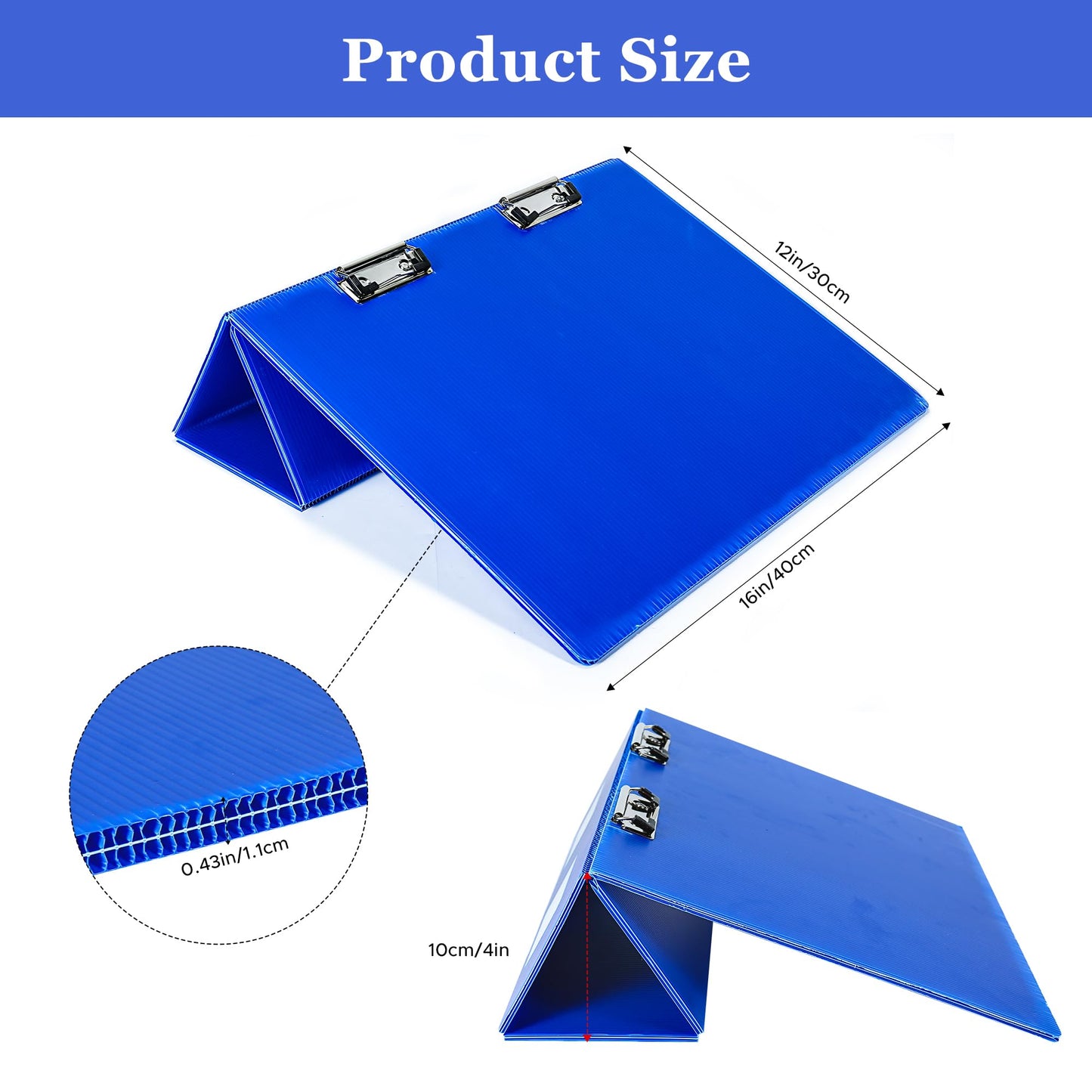 2pcs Slant Board for Writing 16 x 12 Inch Sloped Surface Clipboard 20°Tilted Writing Board to Improve Handwriting Legibility for Writing Reading Drawing