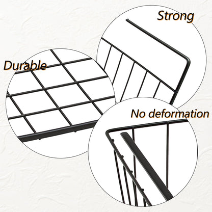 Orepzinc 8 Pcs Under Shelf Basket, Hanging Under Cabinet Wire Storage Rack Slides Under Wire Shelves for Counter Pantry Desk Bookshelf