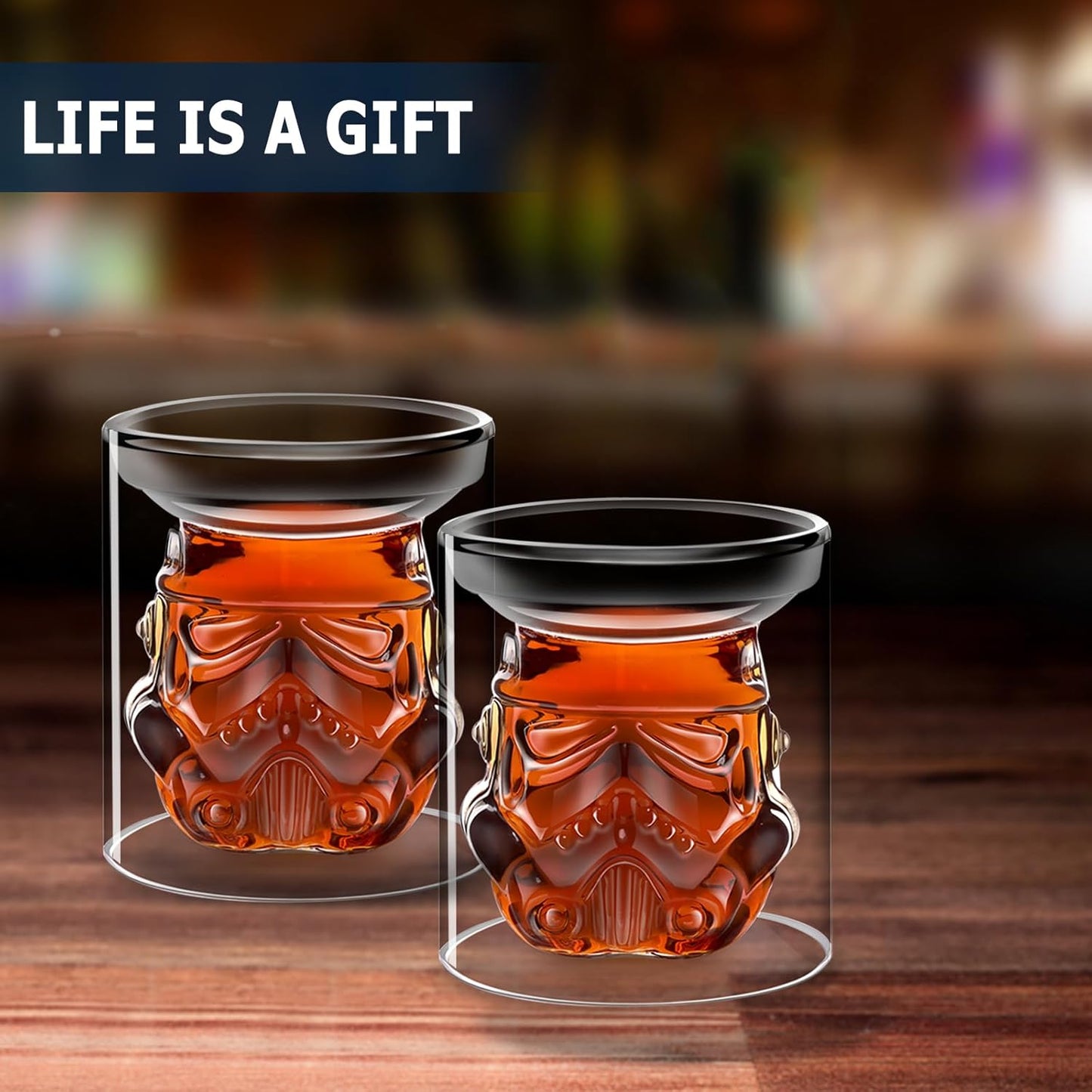 Double Wall Glasses, Whiskey Glasses, Cocktail Glasses, Old Fashioned Rocks Glasses for Drinking Bourbon, Scotch,