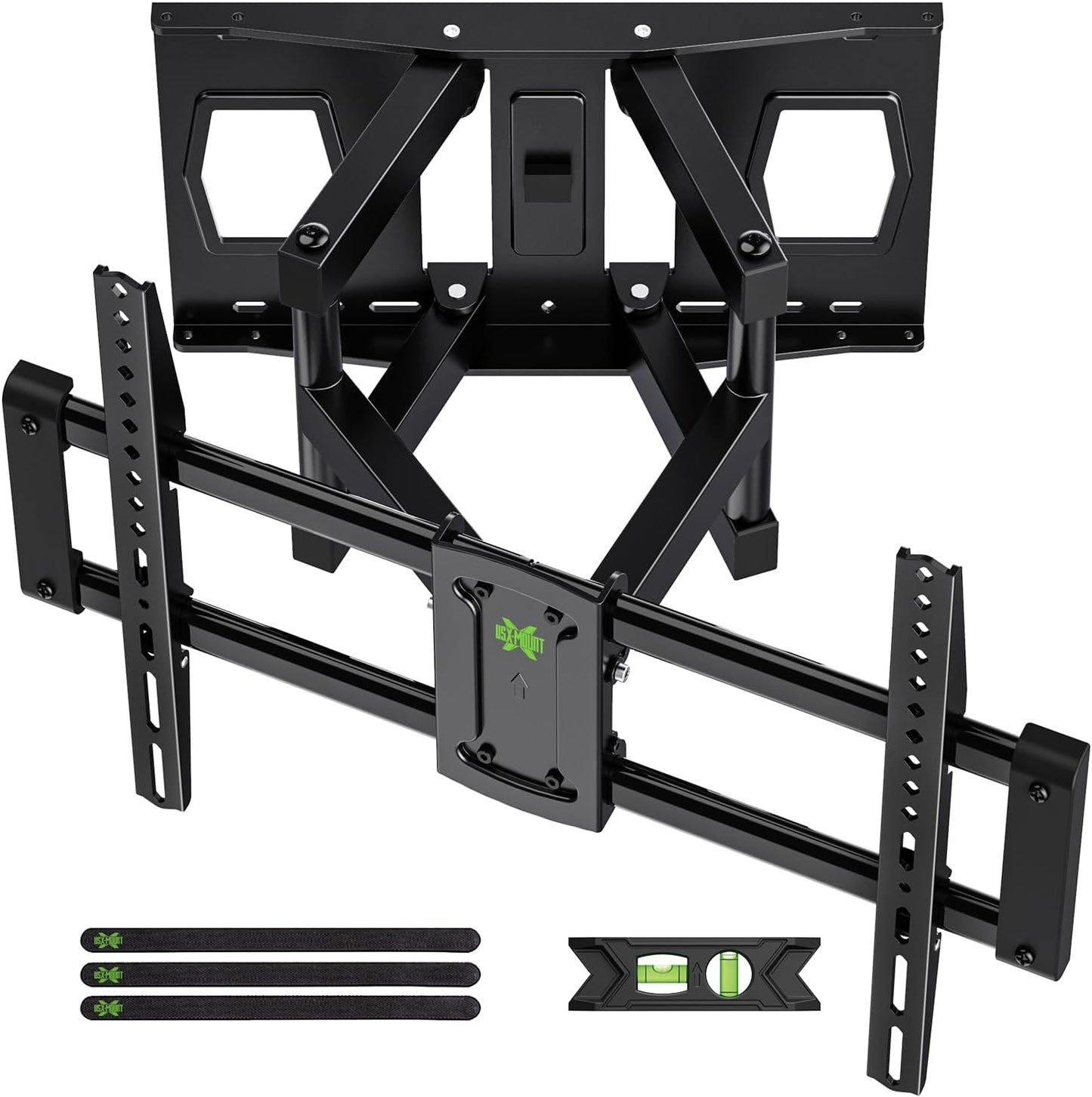 USX MOUNT Full Motion TV Wall Mount - Fits 42-84 Inch TVs, Holds Up to 120lbs, Max VESA 600x400mm, Dual Articulating Arms