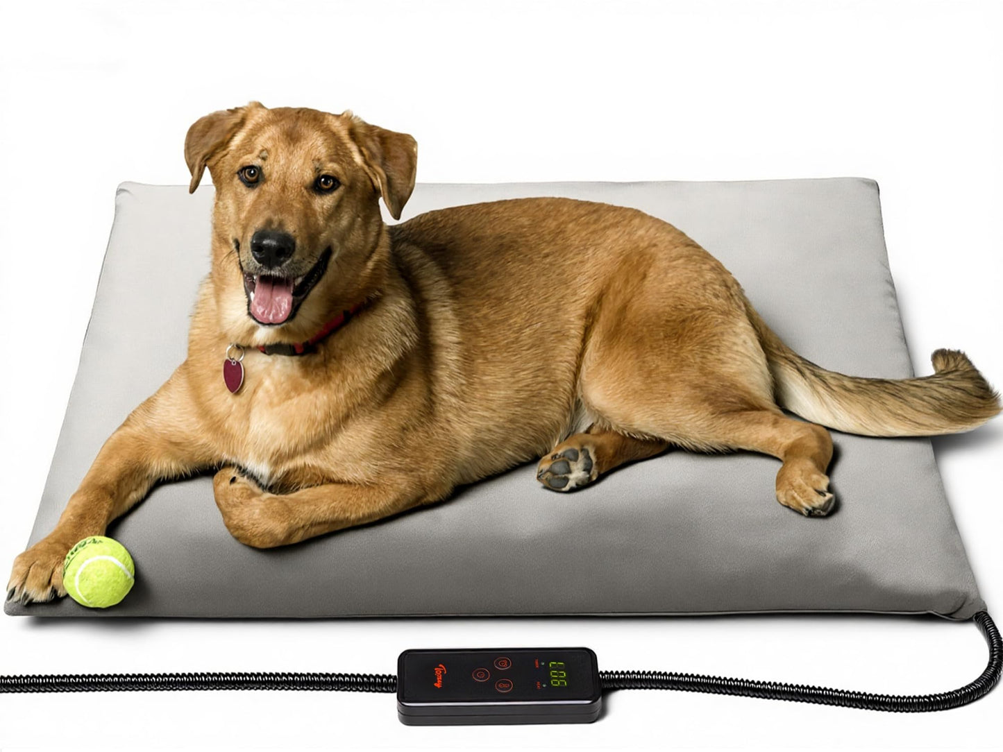 Toozey Small Pet Heating Pad, 6 Adjustable Temperature Dog Cat Heating Pad with Timer, Waterproof Heated Cat Bed with Chew Resistant Cord, Indoor Electric Pet Heated Mat 18x16in