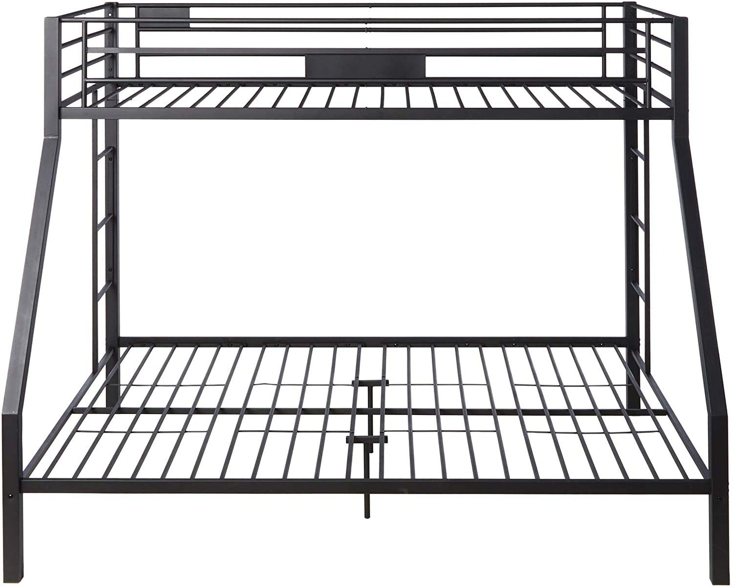 DANGRUUT Upgraded Version Thicken Metal Bunk Beds, Best Industrial Bunk Bed, Heavy Duty Bed Frame with Side Ladder and Safety Rails for Kids Girls Boys, Teens and Adults (Twin XL Over Queen)