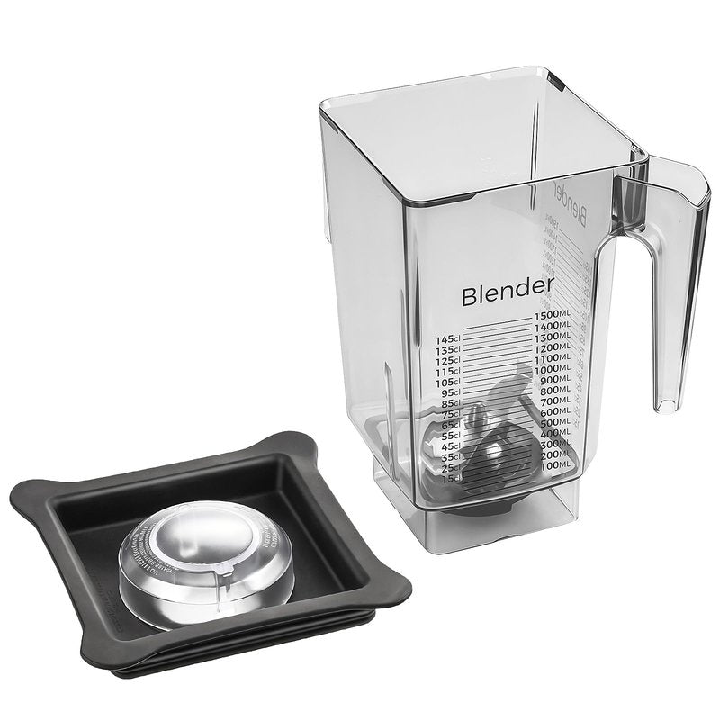 90 oz Replacement Jar Compatible with Blendtec Blender, Wide Compatible with Classic/Designer/Professional/Commercial Series Container Pitcher Cup, Includes Blade and Lid