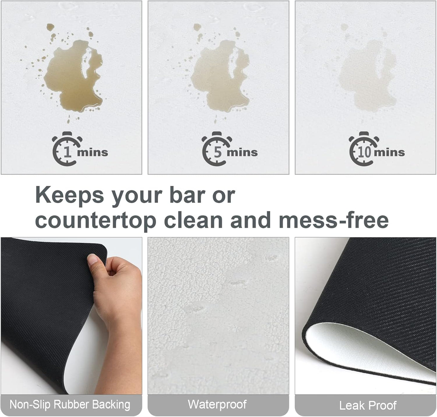 Coffee Mat, 16" x 20" Large Absorbent Drying Mat for Dishes, Easy to Clean for Countertop, Coffee Maker