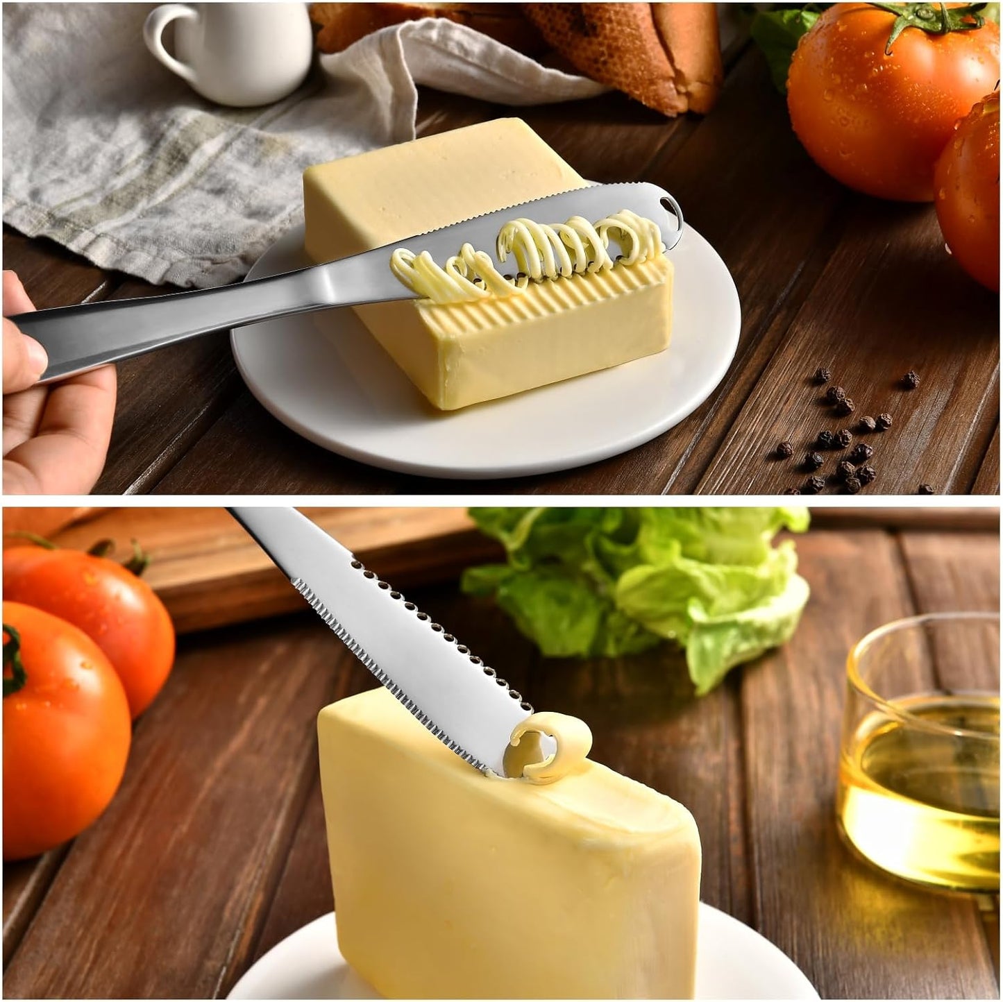Butter Spreader Knife for Cold Butter above 20?, Butter Slicer, Curler, Grater, Butter Blade (1 knife)