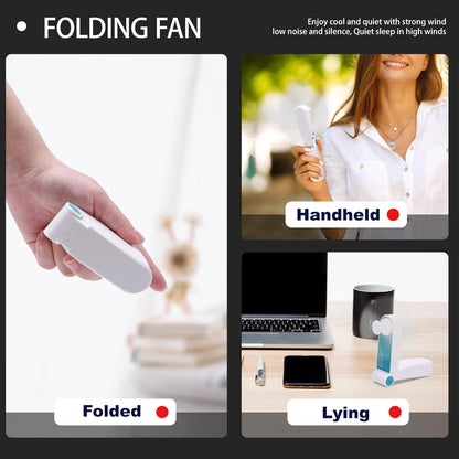 Personal Handheld Fan, Mini Portable Pocket Fan, USB Rechargeable for Home, Sports, Outdoor Travel, 2 Speed (Turquoise)