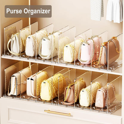 Copidrum Closet Organizer(2PACK) Clear Kids Shoe Rack Holder for Storage Organizer Stackable Shoes Shelf Dividers