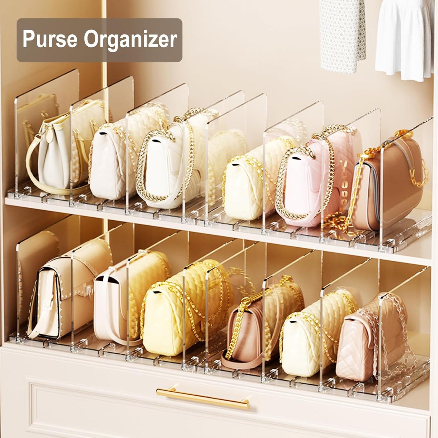 Copidrum Closet Organizer(1PACK) Clear Kids Shoe Rack Holder for Storage Organizer Stackable Shoes Shelf Dividers