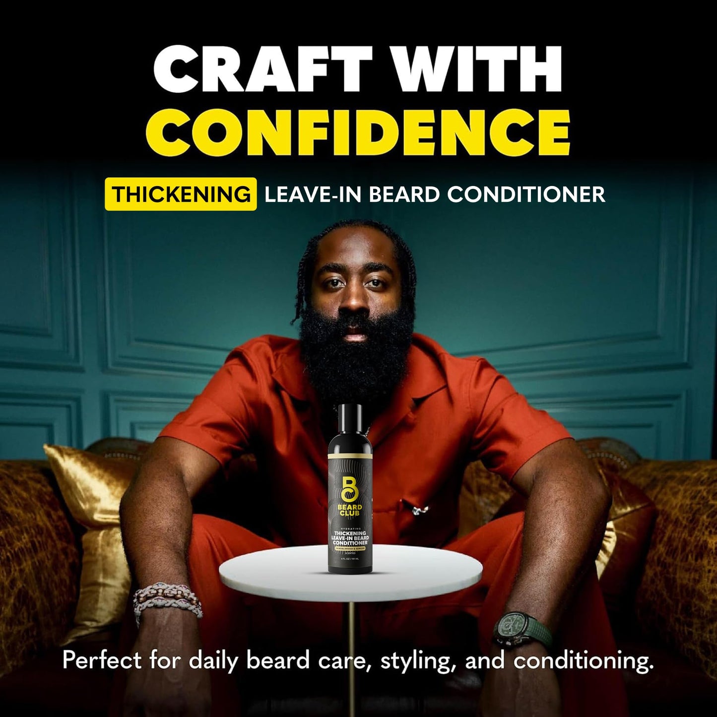 Beard Club - Beard Growth Serum with Natural Castor, Coconut and Avocado to Grow a Thicker, Fuller Beard, Fill in Patches and Stimulate Healthier Facial Hair Growth