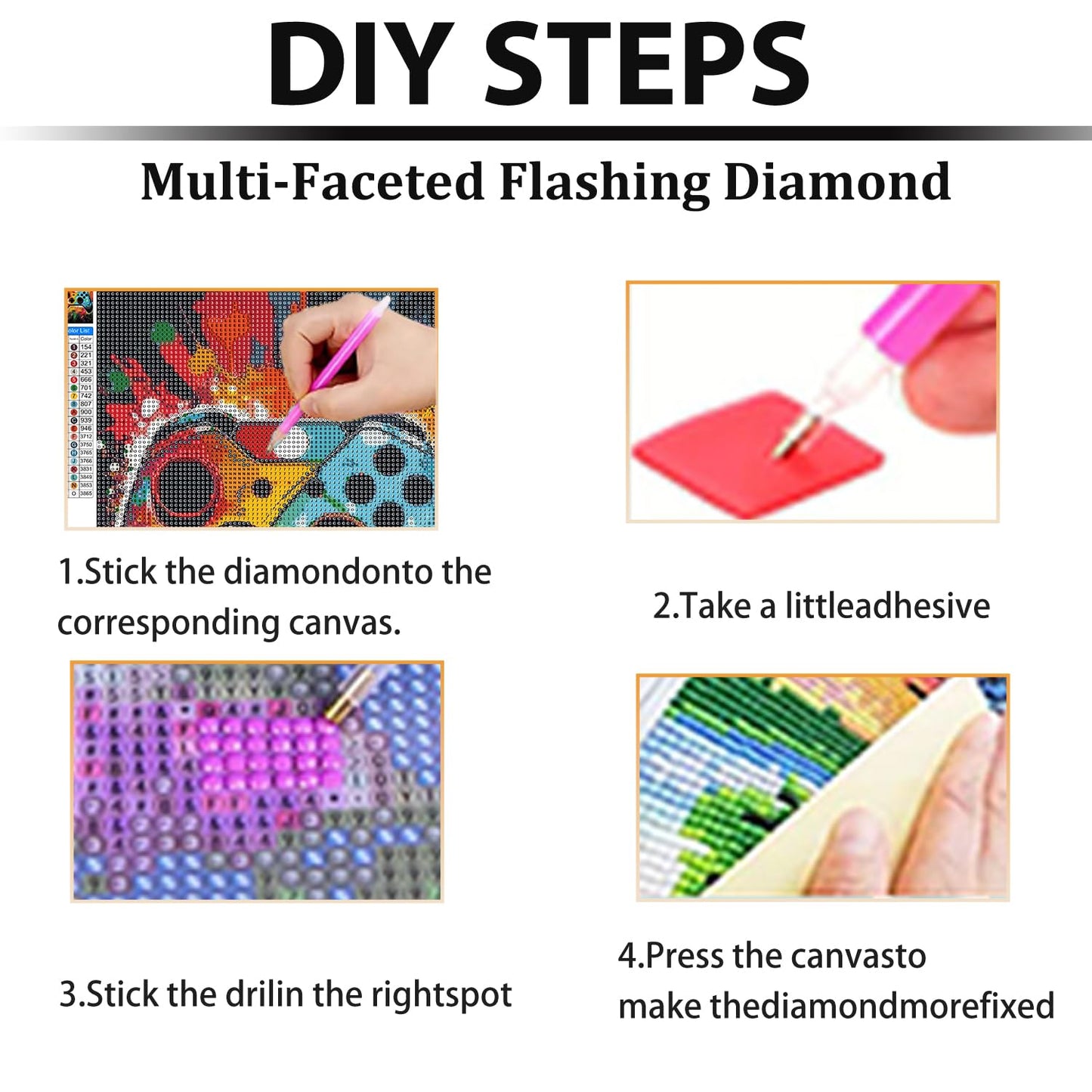 Pxzcrypha 3 Pack Video Game Diamond Art Kits for Adults, DIY Gaming Equipment Diamond Painting Kits for Beginner, Full Round Drill Paint by Diamonds, Gem Art and Crafts for Home Wall Decor 12x16inch