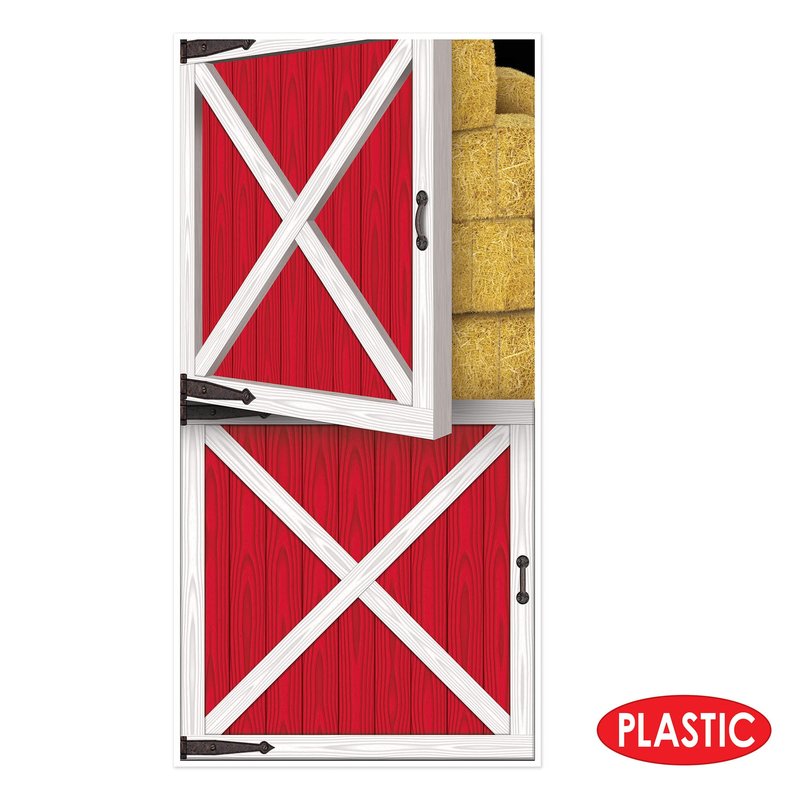 Beistle 2 Piece Plastic Western Barn Door Decorations For Farm Theme Birthday Party Supplies, Celebrating With You Since 1900