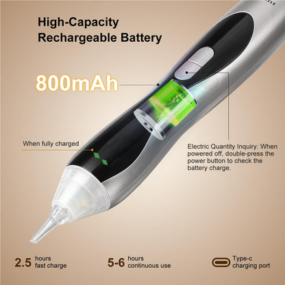 Diamond Art Kits for Adults, Electric Diamond Art Pens with Light, 3 Suction & 3 Brightness Levels, Wireless & Rechargeable Diamond Painting Pen, LED Display, Vacuum, Quiet, Ergonomic (Silver)