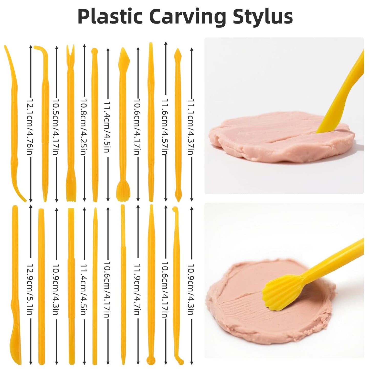 AULEEP Clay Sculpting Tools Kit, 35 PCS Air Dry Clay Tool, Polymer Clay Tools, Portable Clay Pottery Supplies for Adults, Pottery Craft, Dotting, Carving, Molding, Modeling, Drawing, Shaping