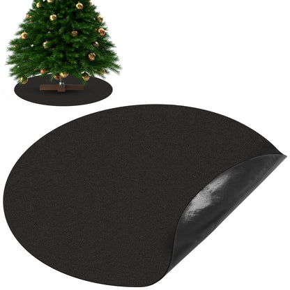 Sibosen 30" Christmas Tree Stand Mat Black Non-Slip Felt Christmas Tree Mat Tree Floor Protector from Spills Scratches Christmas Home Decor for Winter Xmas Holiday Under Tree to Protective Floor