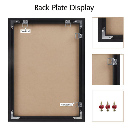 Podronale 24x36 Snap Frame Black Poster Frames Set of 2 Front-loading Frame Metal Click Frame,Coating Aluminum Profile with High Definition Plexiglass