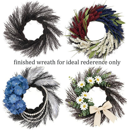 Doulewin 2PCS 16 inch Artificial Plastic Sun Vine Wreath Base Craftsmanship, Rustic Plain Twig Wreath Making Supplies Base for Decor