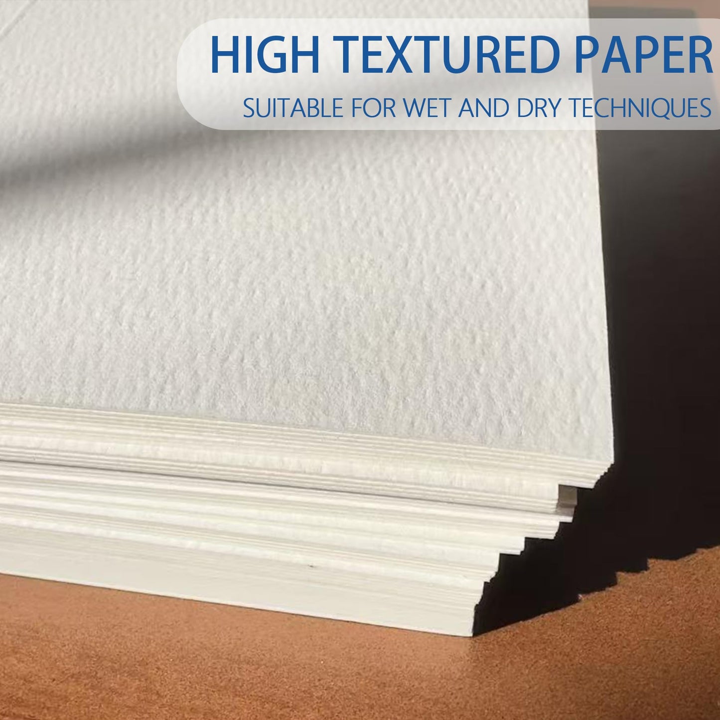 50 Pack Blank Watercolor Cards with Envelopes 4 x 6 Inch 140lb/300GSM 100% Cotton Heavyweight Foldable Water Color Cardstock, Acid-Free Watercolor Cards to Paint for Christmas Birthday