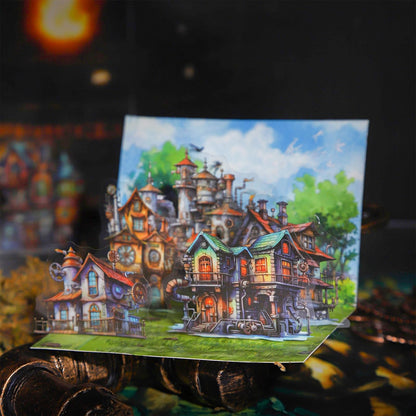 Moriquill 90PCS Gear Cabin PET Stickers – Steampunk Fantasy House Sticker for Scrapbook Journaling Crafting Collage Art Mixed Media DIY Planners Decoration Supplies
