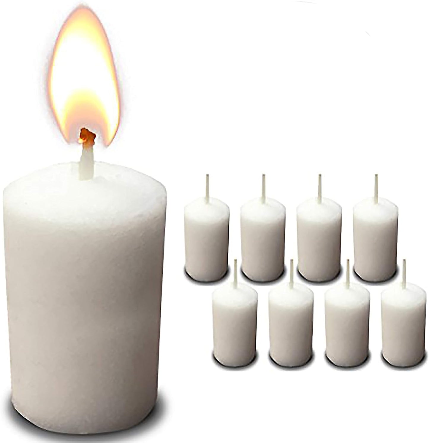 Ner Mitzvah 3 Hour Neironim Candles, 24 Count Shabbat and Votive Wax Candle