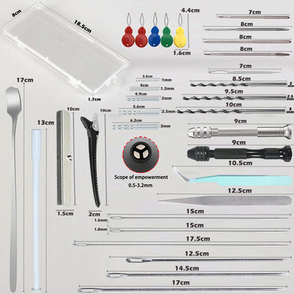 37PCS Candle Making Tools Set Adjustable Punch Needle Long Silicone Mold Needle Drill Candle Wick Hole Drill Steel Sticks to Make Holes in Candles Soap,Mold Punch Wicking Needle Tools Inserting Tool