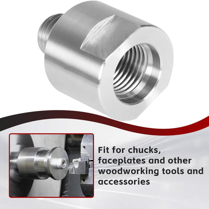 findmall Lathe Headstock Spindle Adapter Converts 1-1/4 Inch x 8TPI to 1 Inch x 8TPI for Woodworking Lathe