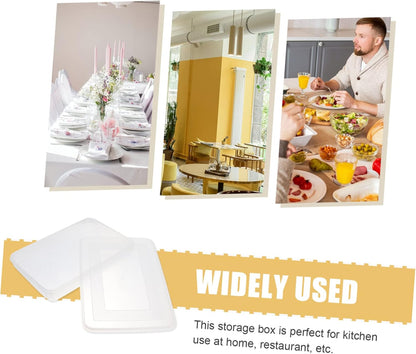 HOMSFOU 2pcs Large Dumpling Box Containers for Fridge, Stackable Food Storage Bins, Refrigerator Box Kitchen Supply