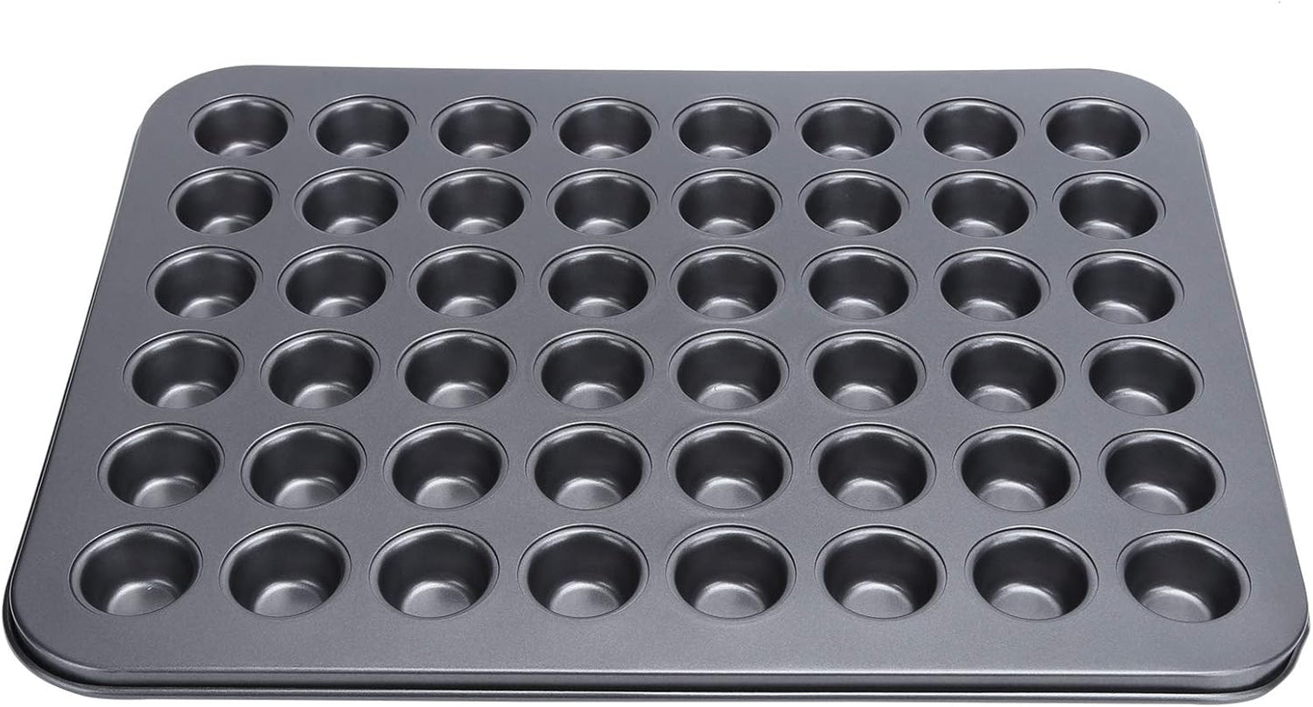 Fdit 48-Cup NonStick Mini Round Cupcake Pan, Bakeware Cooking Accessory for Beautiful Cakes