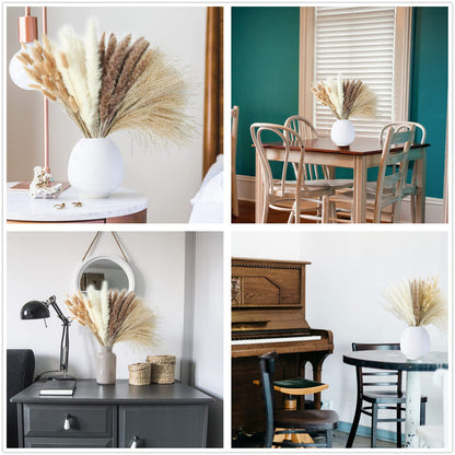 300 PCS Dried Flower Bouquet – Pampas Grass, Floral Decor for Home, Wedding, and Boho Style | Perfect for Vases, Fall, Spring, Summer, and Winter Arrangements